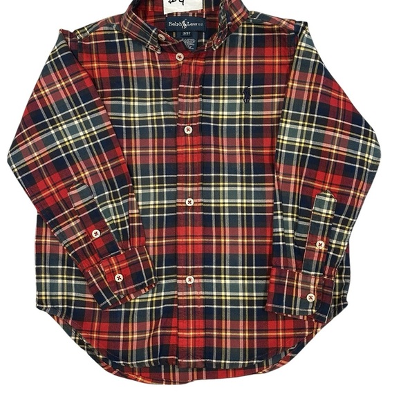 Ralph Lauren Red Plaid Button-Up Shirt - Picture 4 of 9